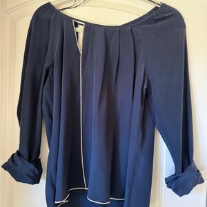 Classic Navy Long-Sleeve Women's Top